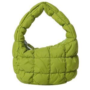 4015 Mini Puffy Quilted Handbag Soft Puffer Tote Bag Cute Wrist Bubble Bag